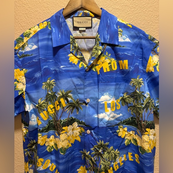 New Authentic Gucci Floral Button Down Shirt Size 54 US XL - Picture 4 of 12